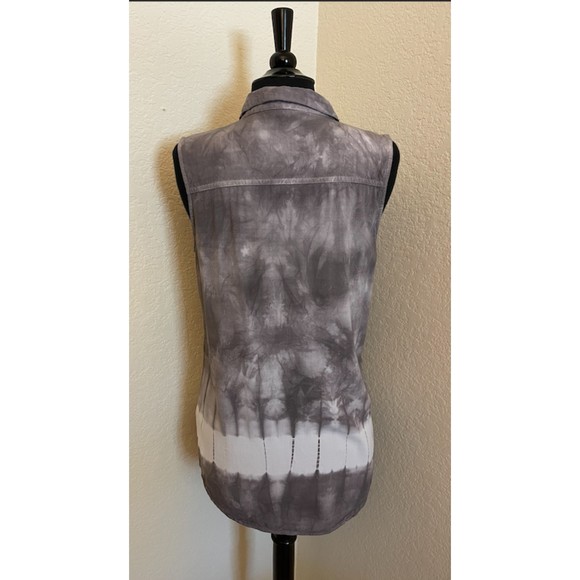 Rock & Republic Sleeveless Tie Dye Button Up/Down-Sz M - Picture 2 of 9